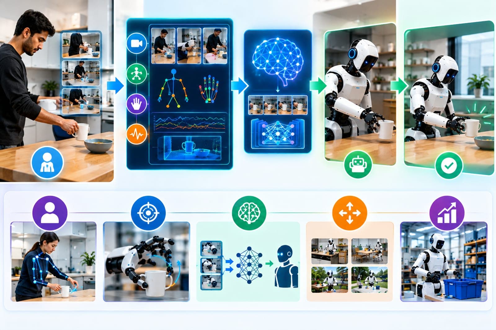 The Role of Human Demonstrations in Training Intelligent Robots